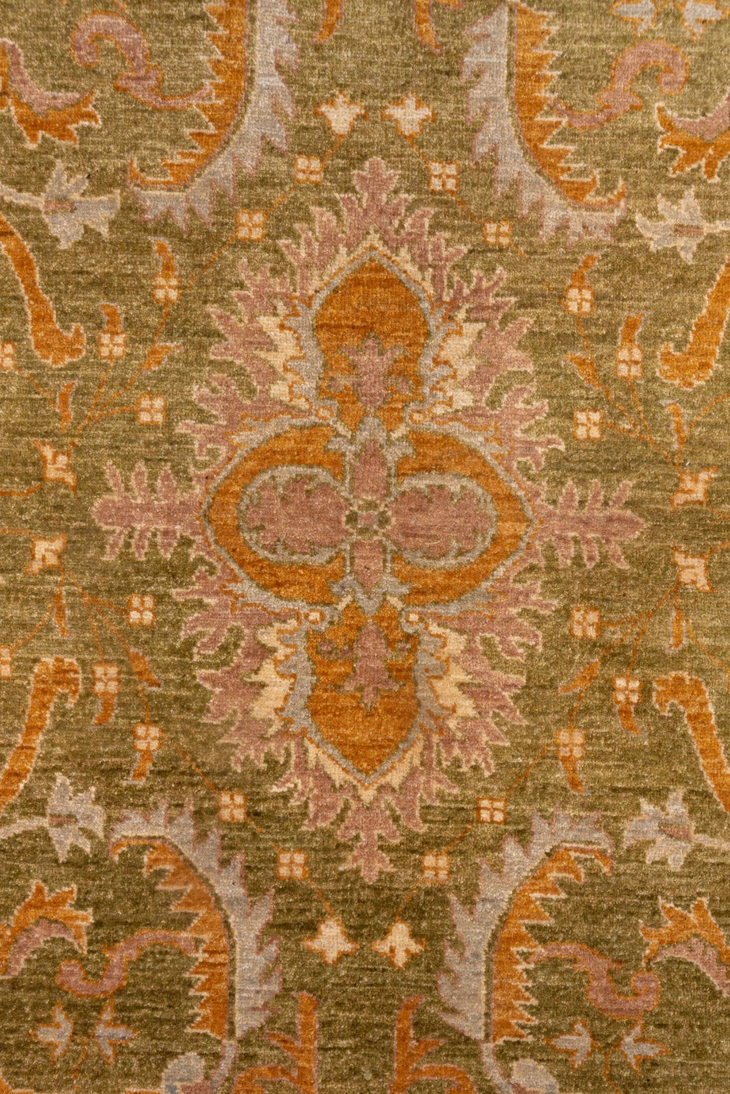 3' x 11' one-of-a-kind handmade vintage Oushak runner rug. Color palette: sage, terra cotta, ivory, blush, taupe, camel