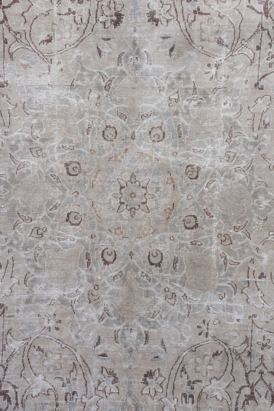 15' x 25' one-of-a-kind handmade vintage Sivas oversize rug. Color palette: ivory, blush, taupe, pale blue, cream, beige