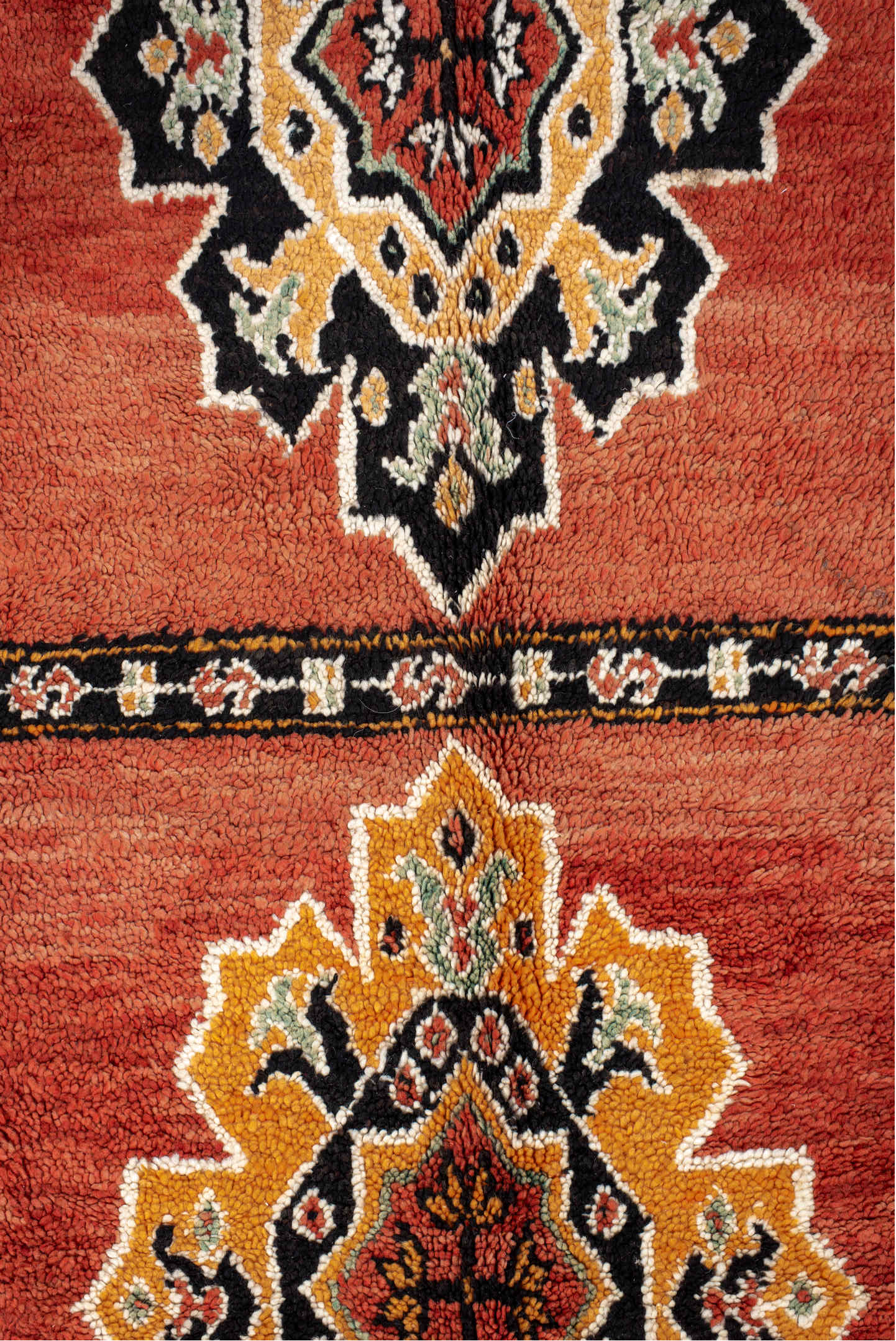 6' x 9' one-of-a-kind handmade vintage Moroccan medium size rug. Color palette: black, blue, brown, charcoal, dim gray, gray