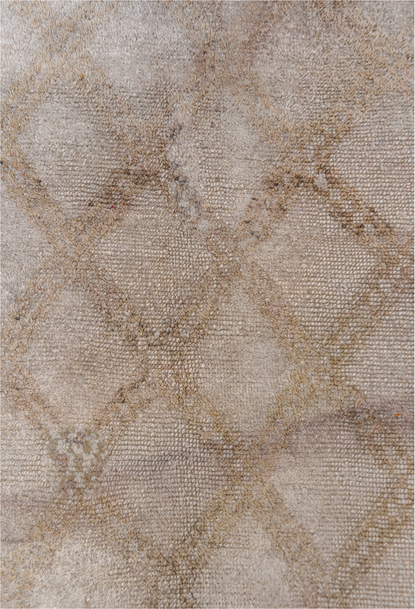 6' x 12' one-of-a-kind handmade vintage Moroccan large size rug. Color palette: brown, gray, light gray, off-white, pink