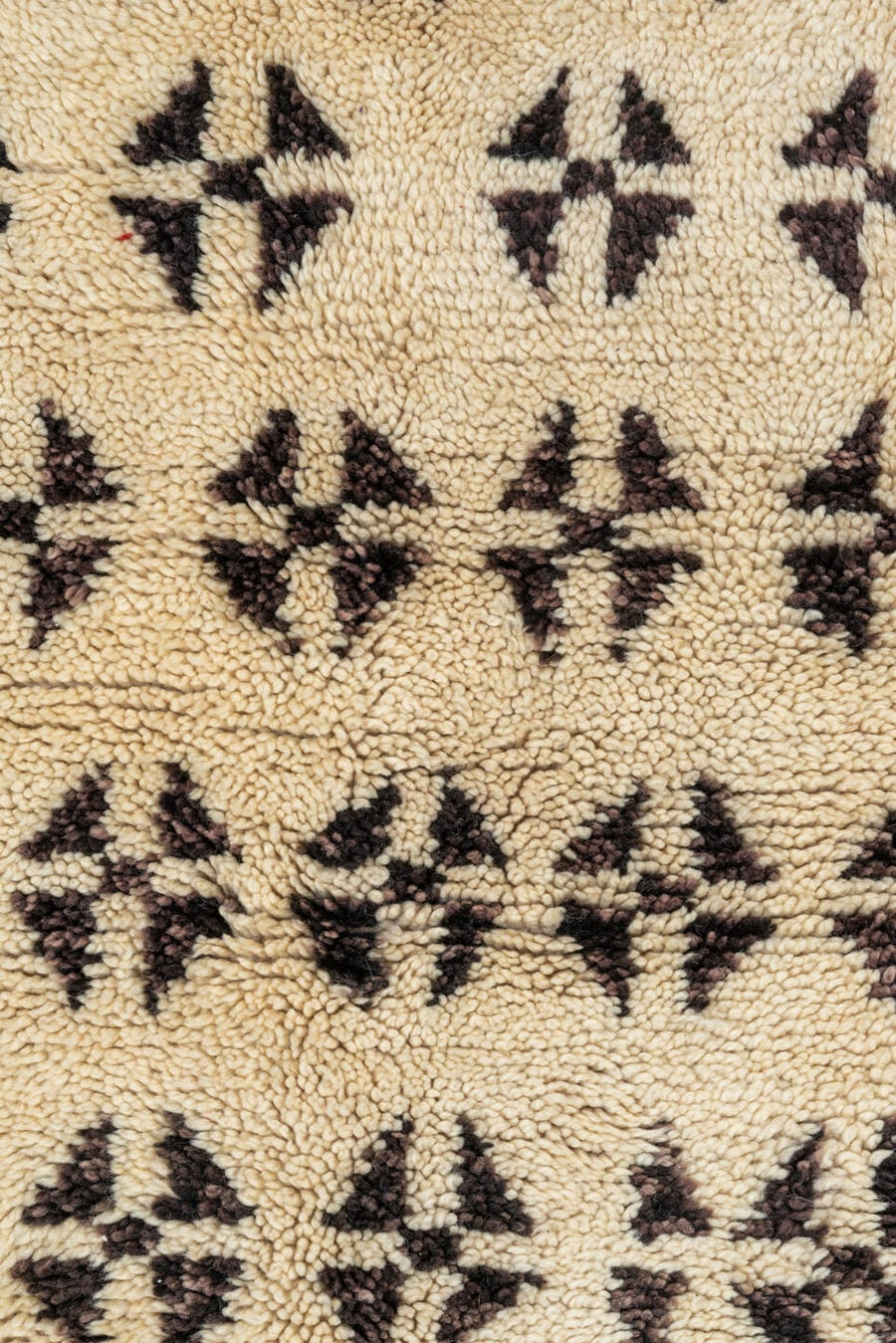 5' x 8' one-of-a-kind handmade vintage Moroccan medium size rug. Color palette: ivory, dark brown, espresso, brown, black