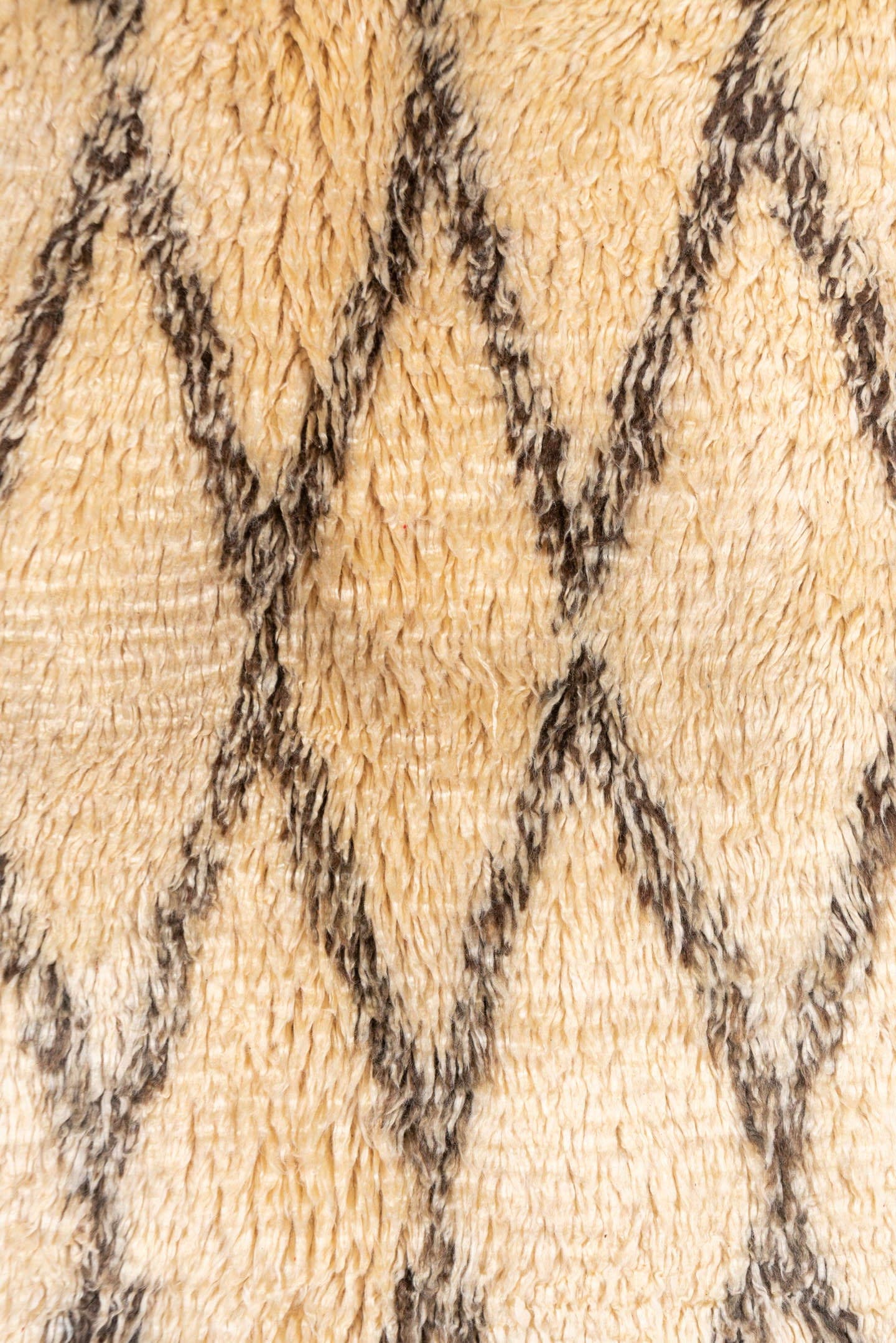 6' x 12' one-of-a-kind handmade vintage Moroccan large size rug. Color palette: ivory, cream, charcoal, taupe, gray, black
