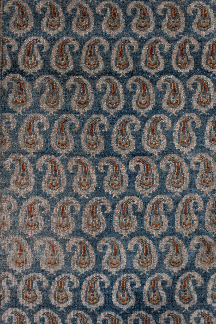 3' x 16' one-of-a-kind handmade antique Malayer runner rug. Color palette: pale blue, ivory, rust, taupe, brown, slate
