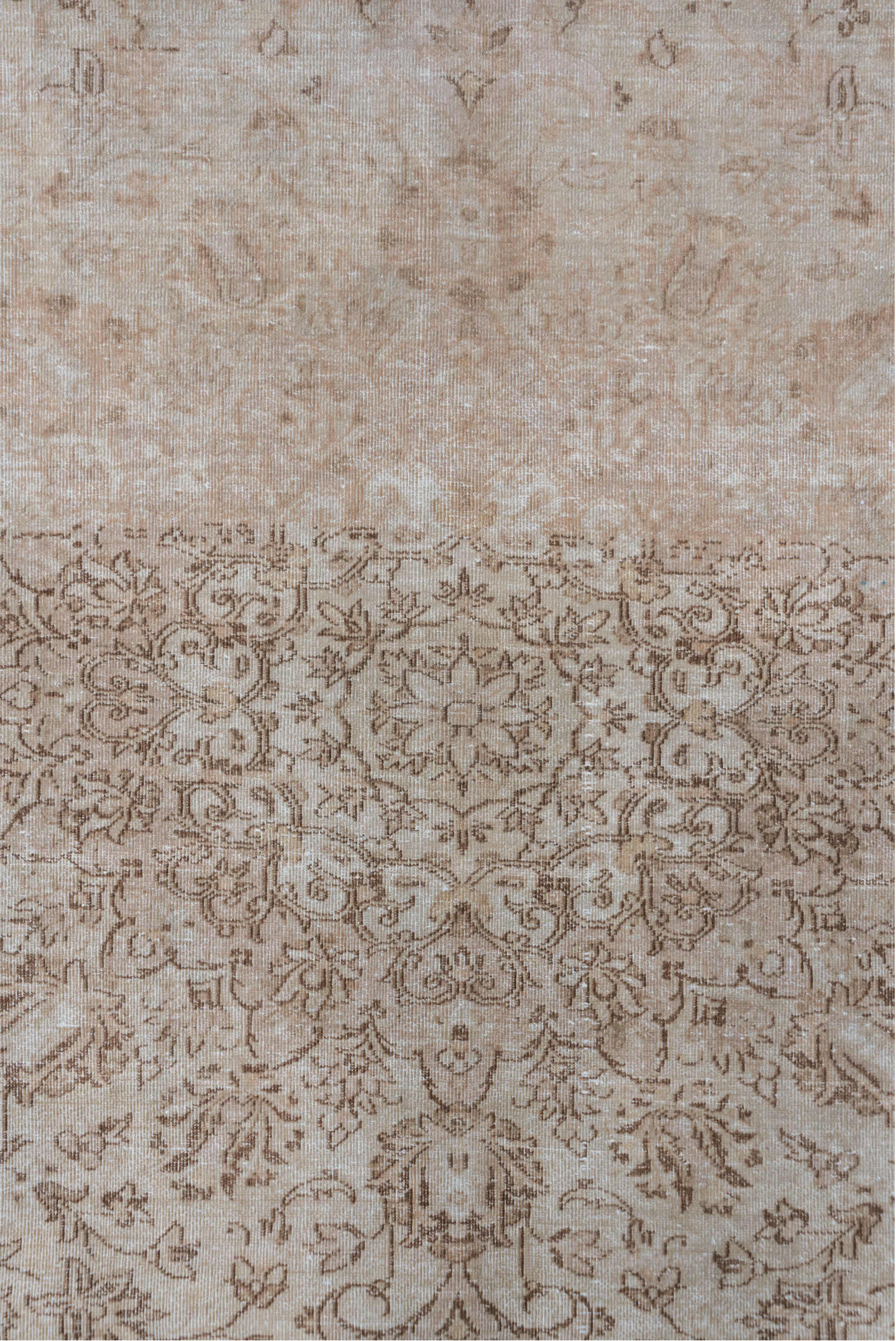 9' x 12' one-of-a-kind handmade vintage Tabriz large size rug. Color palette: ivory, taupe, beige, sand, camel, greige, gray