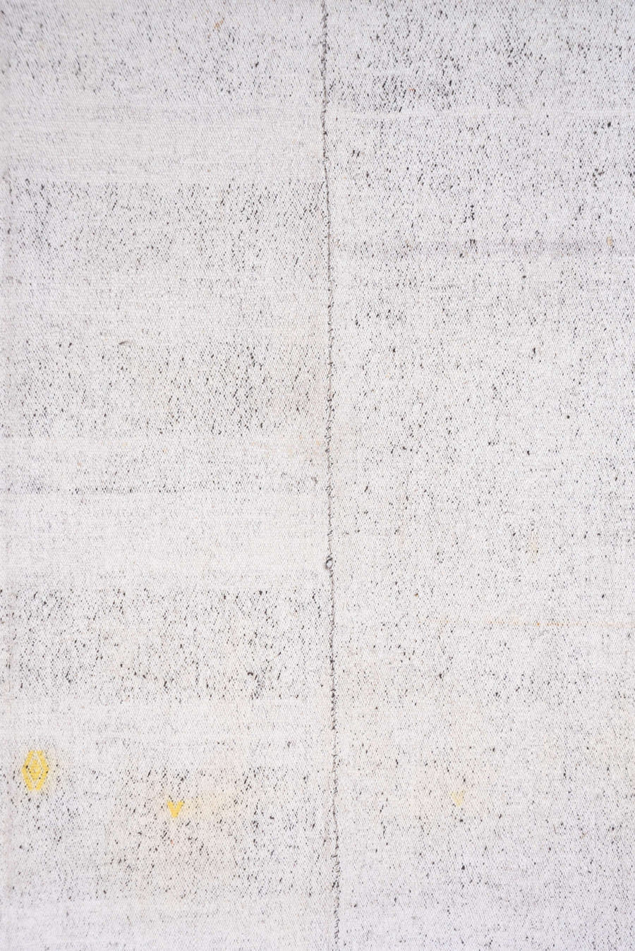 7' x 10' one-of-a-kind handmade vintage Flatweave large size rug. Color palette: ivory, cream, taupe, light gray, pale gold