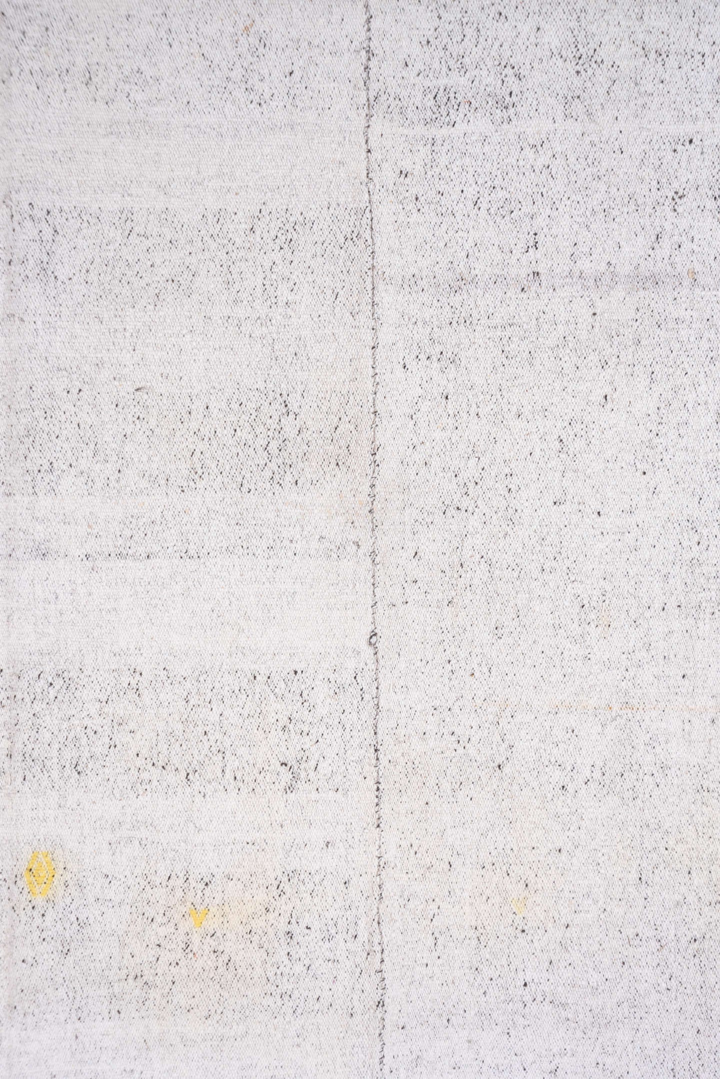 7' x 10' one-of-a-kind handmade vintage Flatweave large size rug. Color palette: ivory, cream, taupe, light gray, pale gold