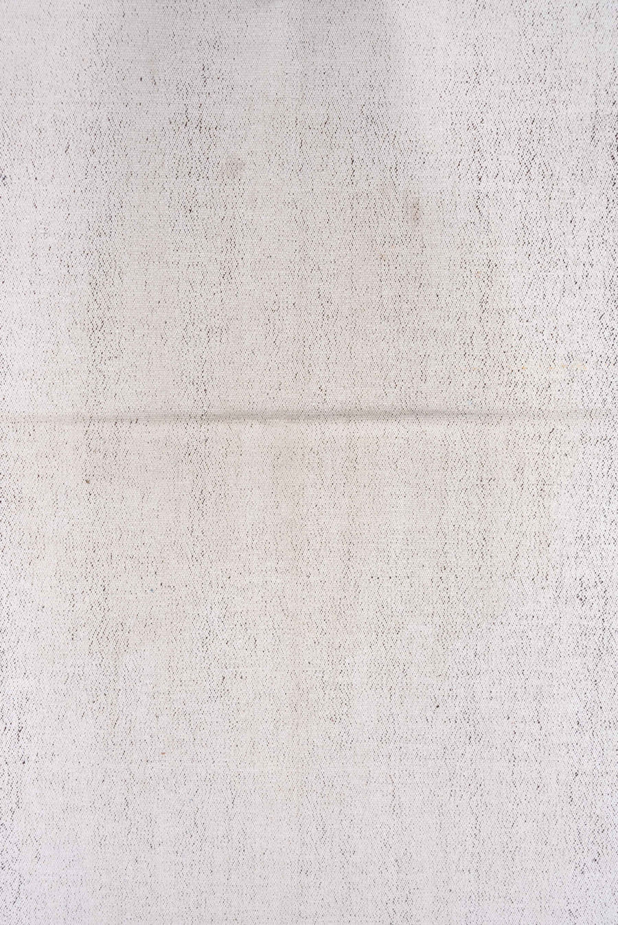 3' x 10' one-of-a-kind handmade vintage Flatweave runner rug. Color palette: ivory, cream, taupe, beige, gray