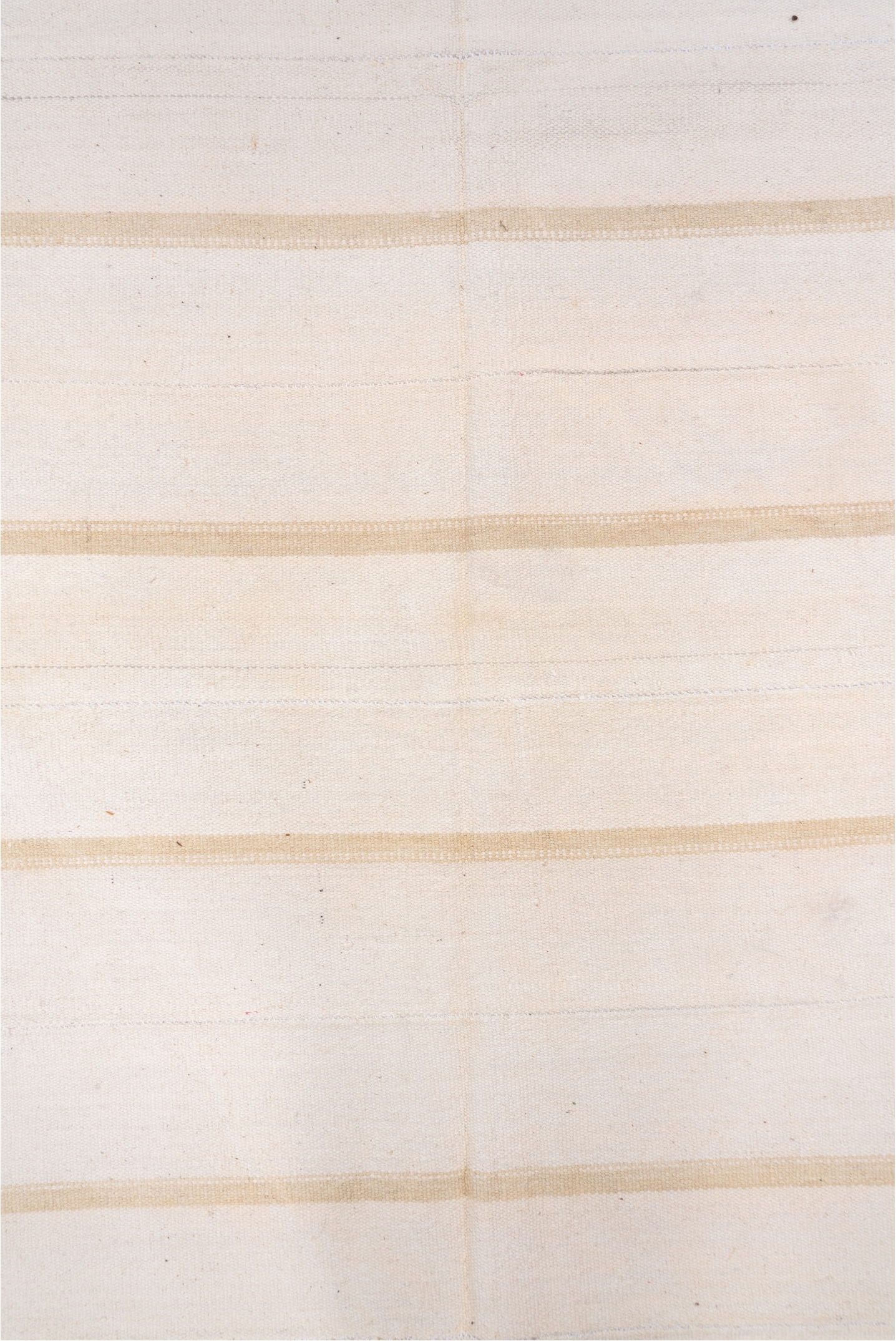 8' x 11' one-of-a-kind handmade vintage Flatweave large size rug. Color palette: ivory, cream, beige, taupe, gray