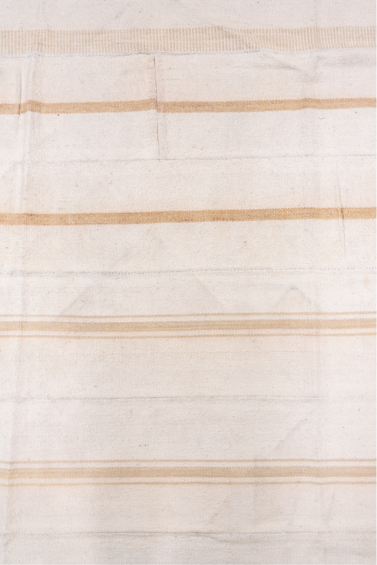 7' x 11' one-of-a-kind handmade vintage Flatweave large size rug. Color palette: brown, gainsboro, gray, light gray, linen