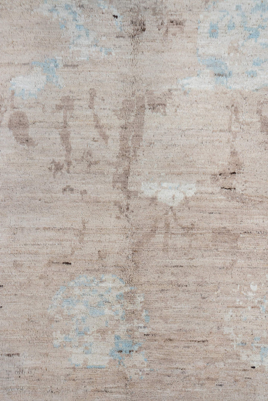 8' x 12' one-of-a-kind handmade handmade Modern large size rug. Color palette: beige, ivory, taupe, pale_blue, cream, gray