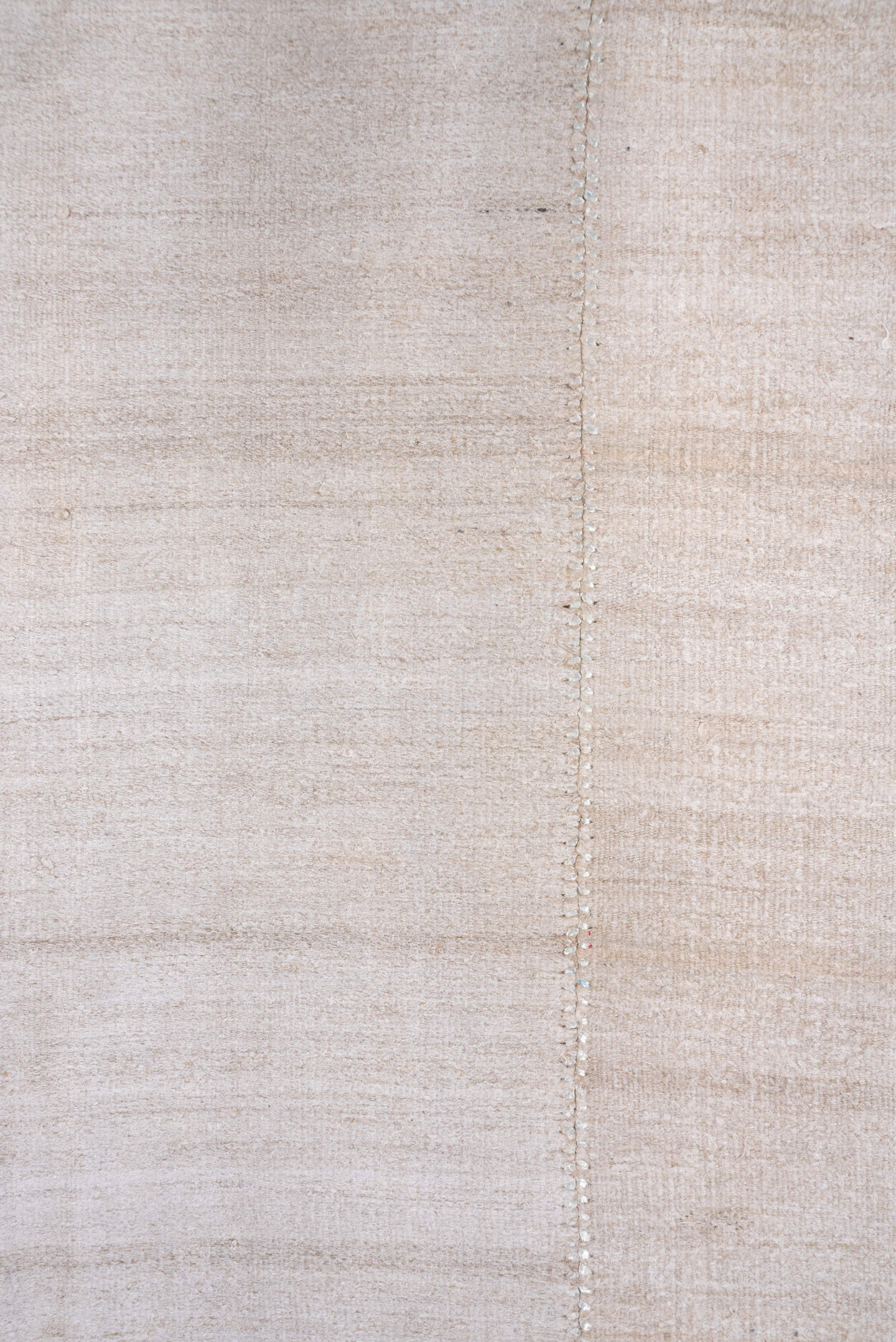 6' x 12' one-of-a-kind handmade vintage Hemp Kilim large size rug. Color palette: ivory, beige, cream, taupe, gray