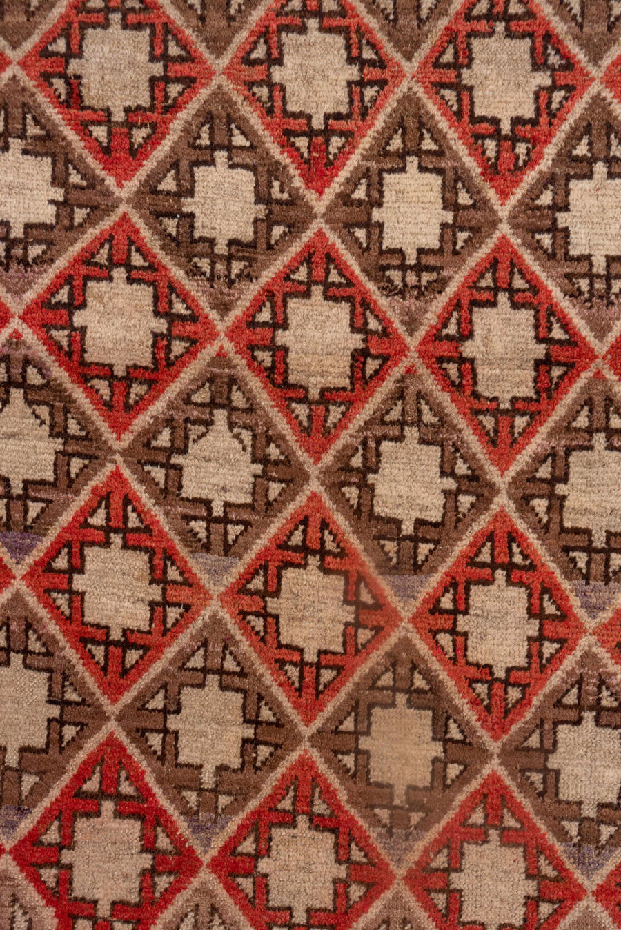 4' x 6' one-of-a-kind handmade antique Oushak small size rug. Color palette: ivory, rust, taupe, brown, rose, charcoal