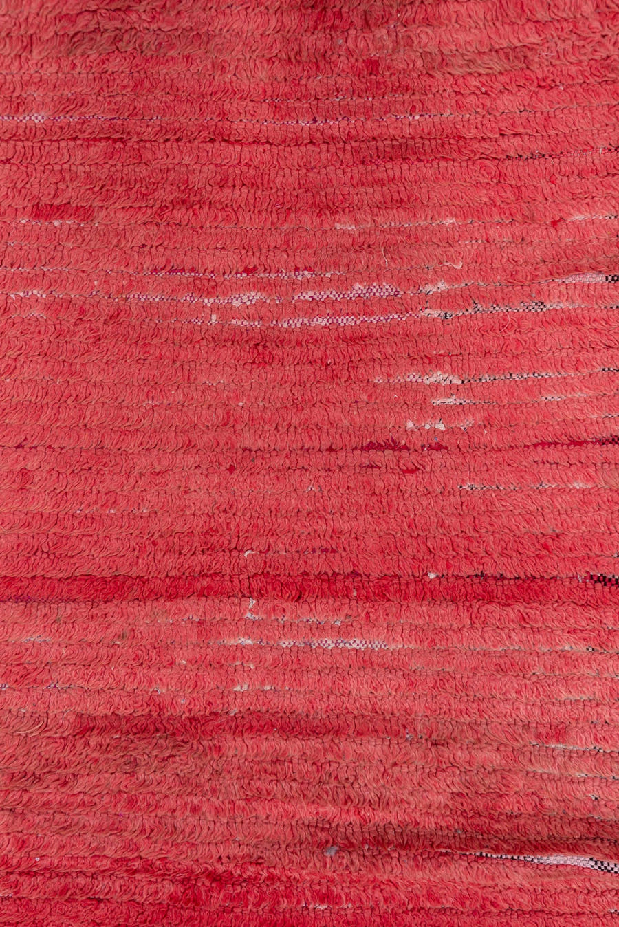 2' x 9' one-of-a-kind handmade vintage Moroccan runner rug. Color palette: rose, crimson, coral, terra cotta, mauve, ivory