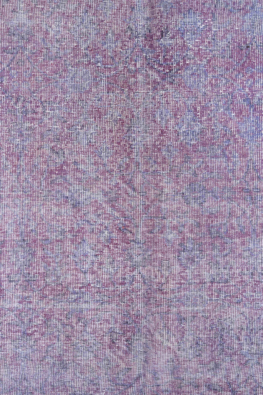 6' x 10' one-of-a-kind handmade vintage Overdyed large size rug. Color palette: lavender, blush, lilac, ivory, rose