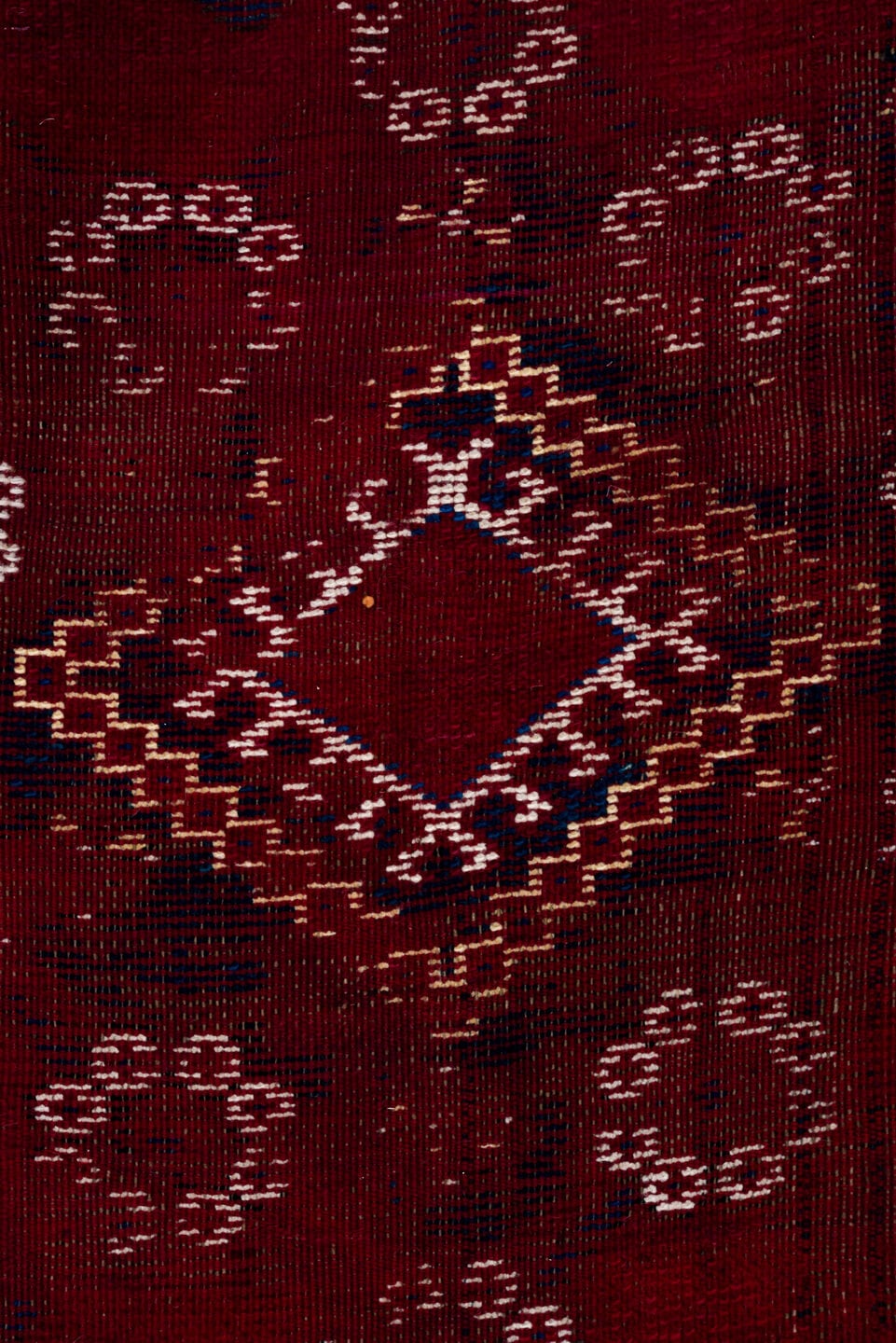 6' x 18' one-of-a-kind handmade antique Moroccan rug. Color palette: crimson, indigo, ivory, navy, rust, saffron, camel, red