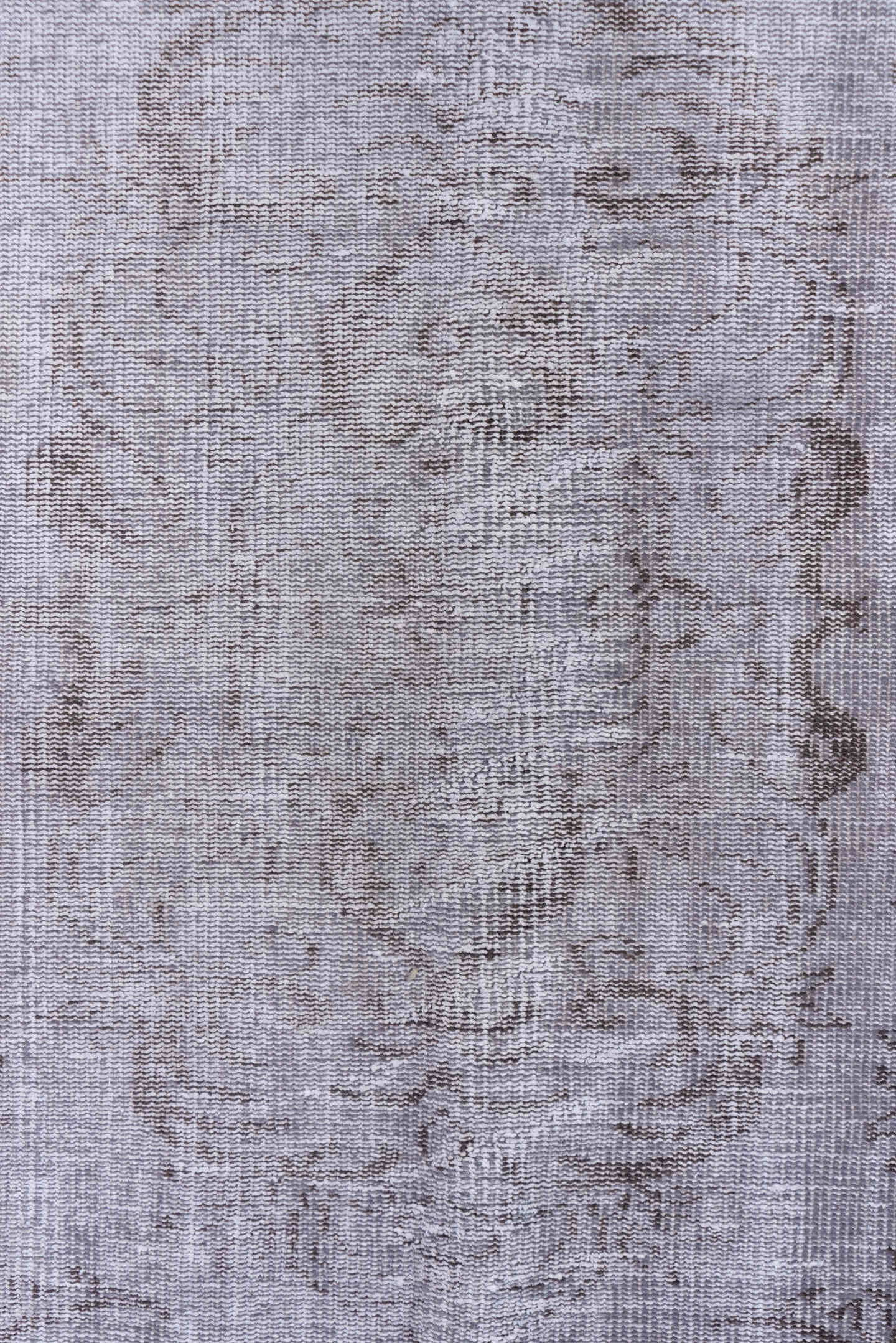 5' x 8' one-of-a-kind handmade vintage Overdyed medium size rug. Color palette: silver, gray, taupe, charcoal, ivory, beige