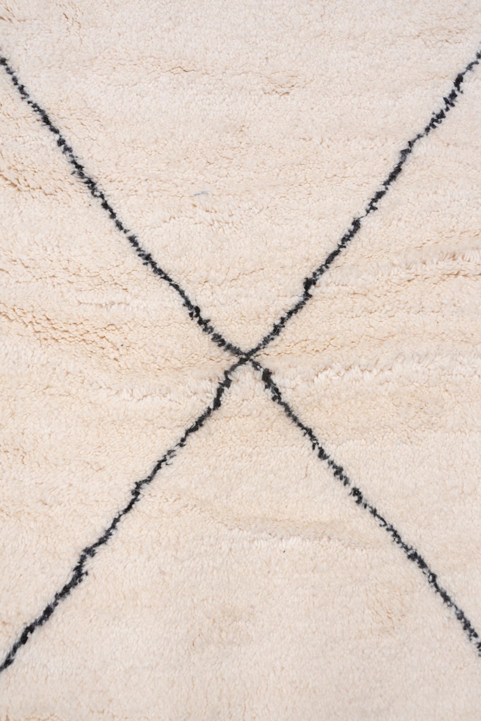 10' x 13' one-of-a-kind handmade vintage Moroccan large size rug. Color palette: ivory, charcoal, cream, gray, black