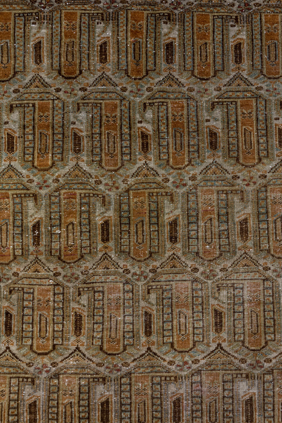 4' x 6' one-of-a-kind handmade vintage Afshar small size rug. Color palette: brown, gray