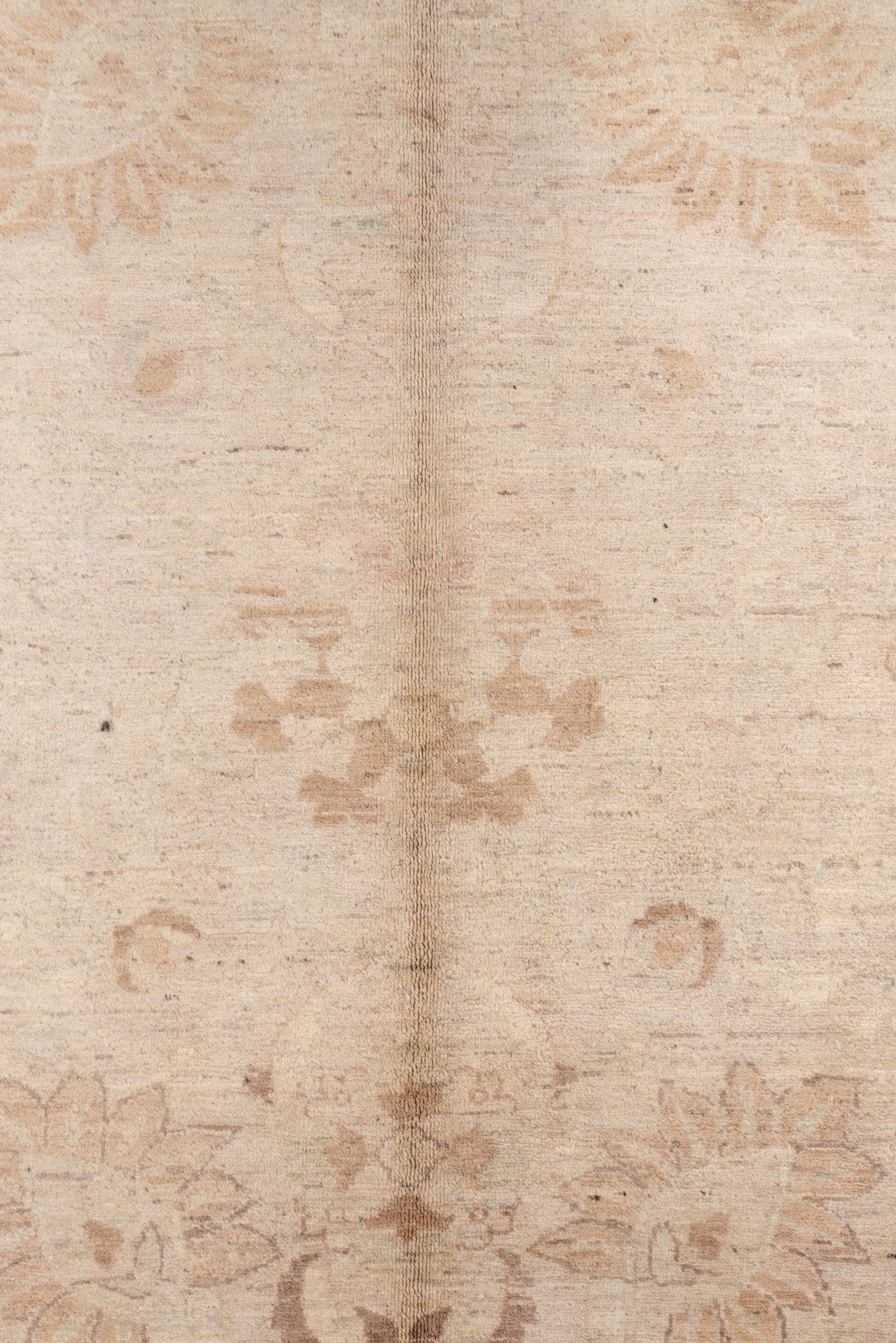 10' x 14' one-of-a-kind handmade vintage Tabriz large size rug. Color palette: ivory, beige, taupe, blush, camel, sage, gray