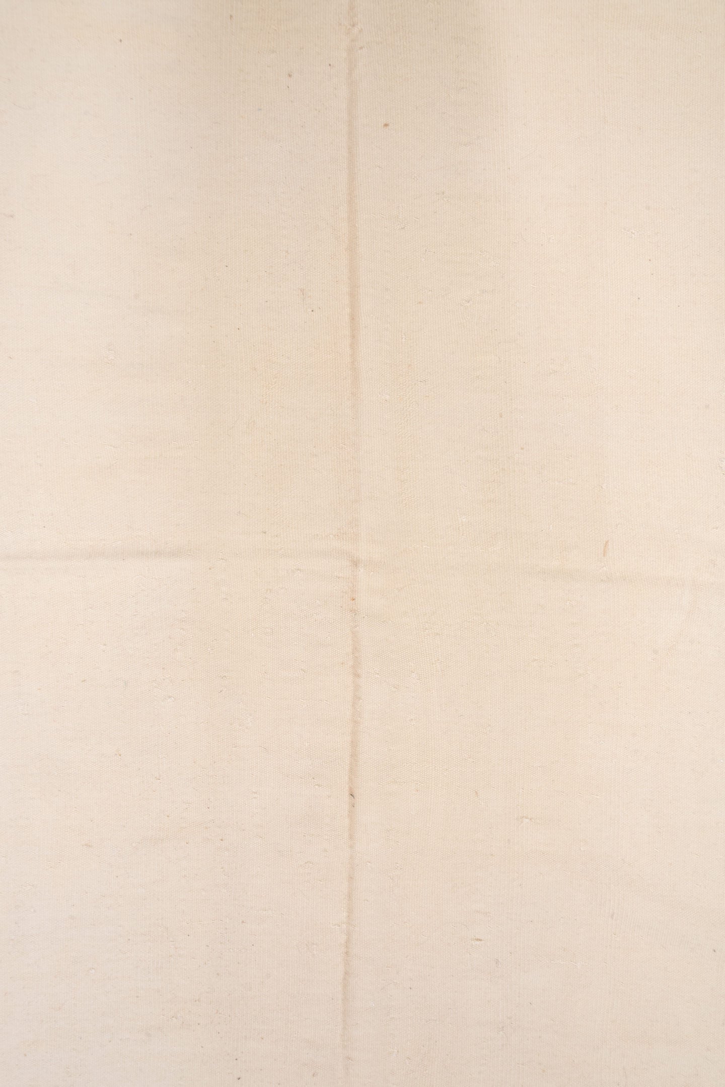 9' x 13' one-of-a-kind handmade vintage Flatweave large size rug. Color palette: ivory, cream, beige