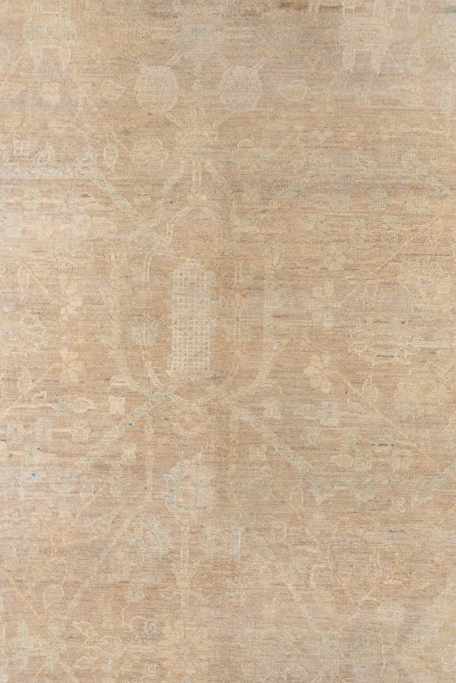 8' x 13' one-of-a-kind handmade vintage Sivas large size rug. Color palette: beige, ivory, cream, taupe, sand, gray