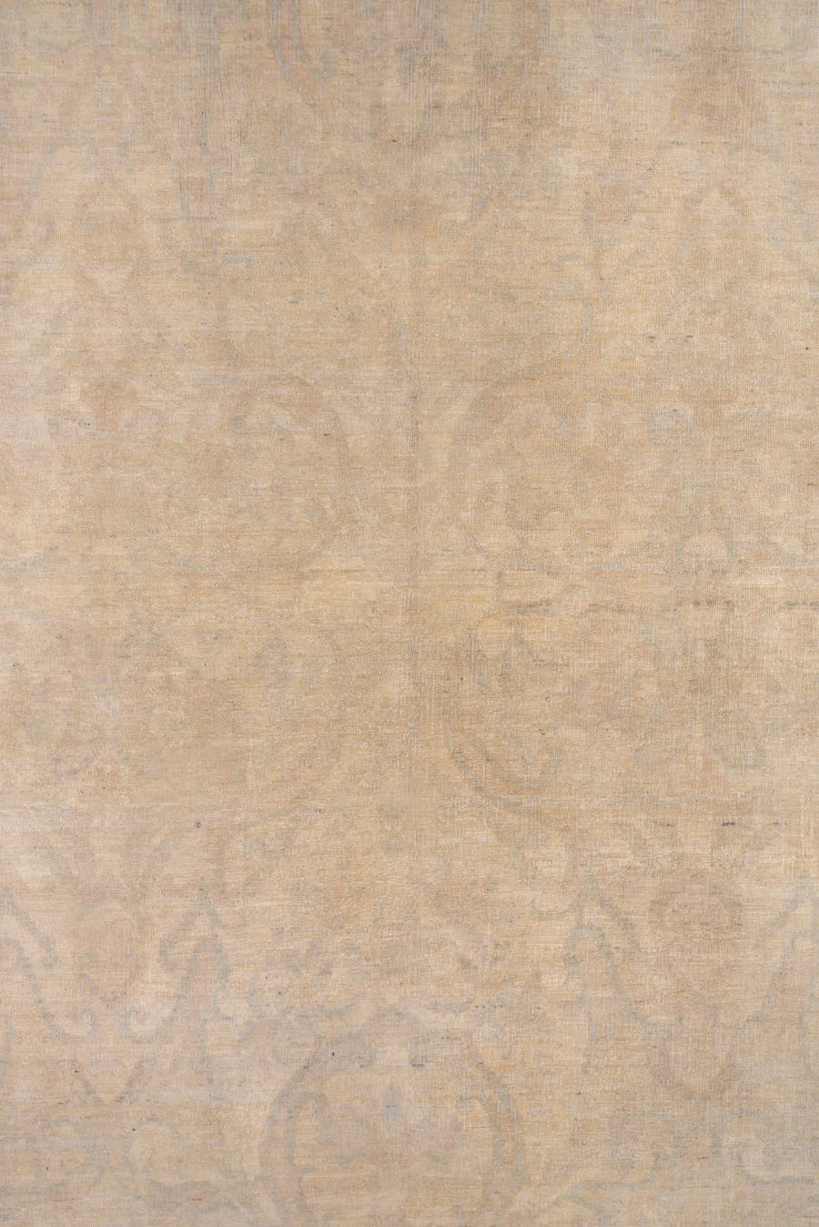 9' x 12' one-of-a-kind handmade vintage Sivas large size rug. Color palette: ivory, taupe, light gray, beige, sand, gray