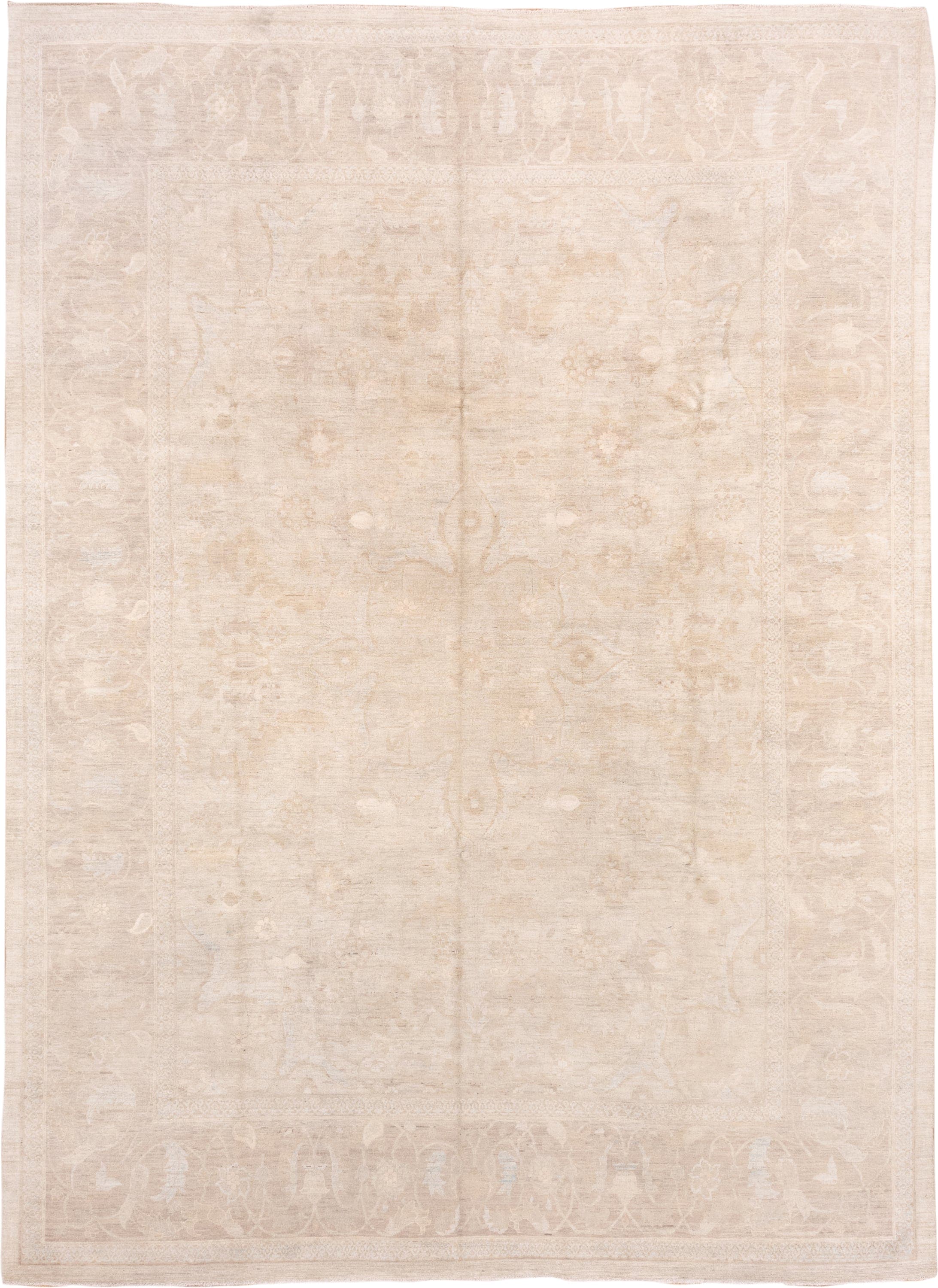 8' x 11' one-of-a-kind handmade vintage Afghan large size rug. Color palette: ivory, beige, cream, taupe, sand, gray