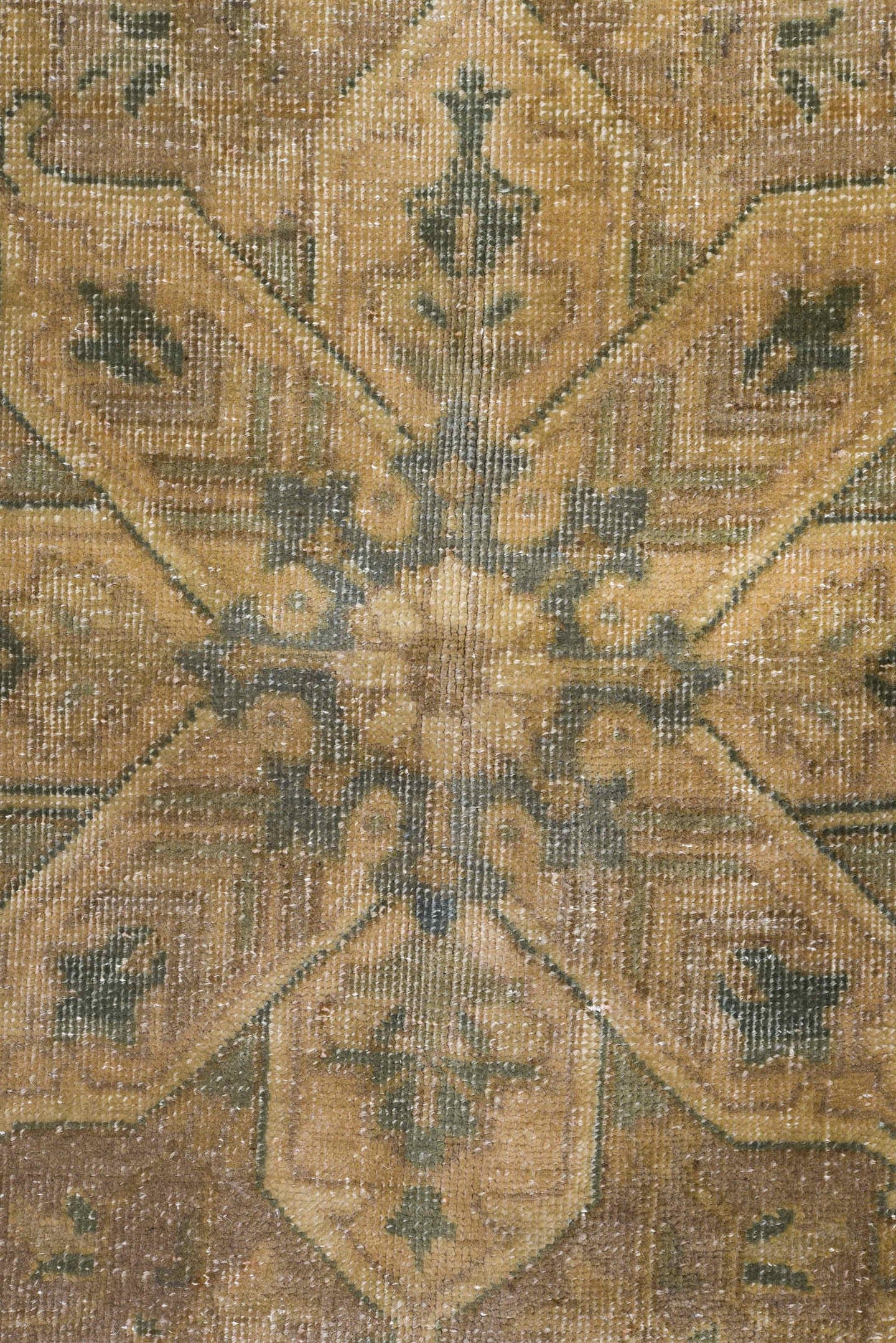 9' x 13' one-of-a-kind handmade vintage Heriz large size rug. Color palette: taupe, beige, ivory, sage, brown, camel, slate