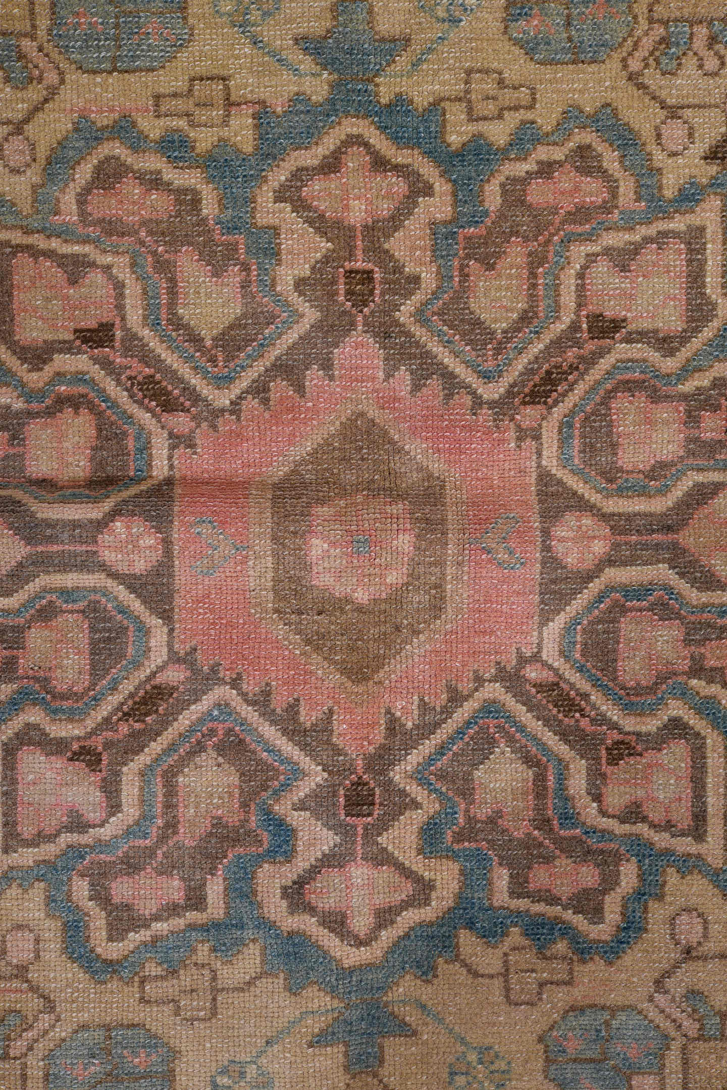 5' x 8' one-of-a-kind handmade vintage Hamadan medium size rug. Color palette: ivory, sky blue, brown, rose, taupe, charcoal