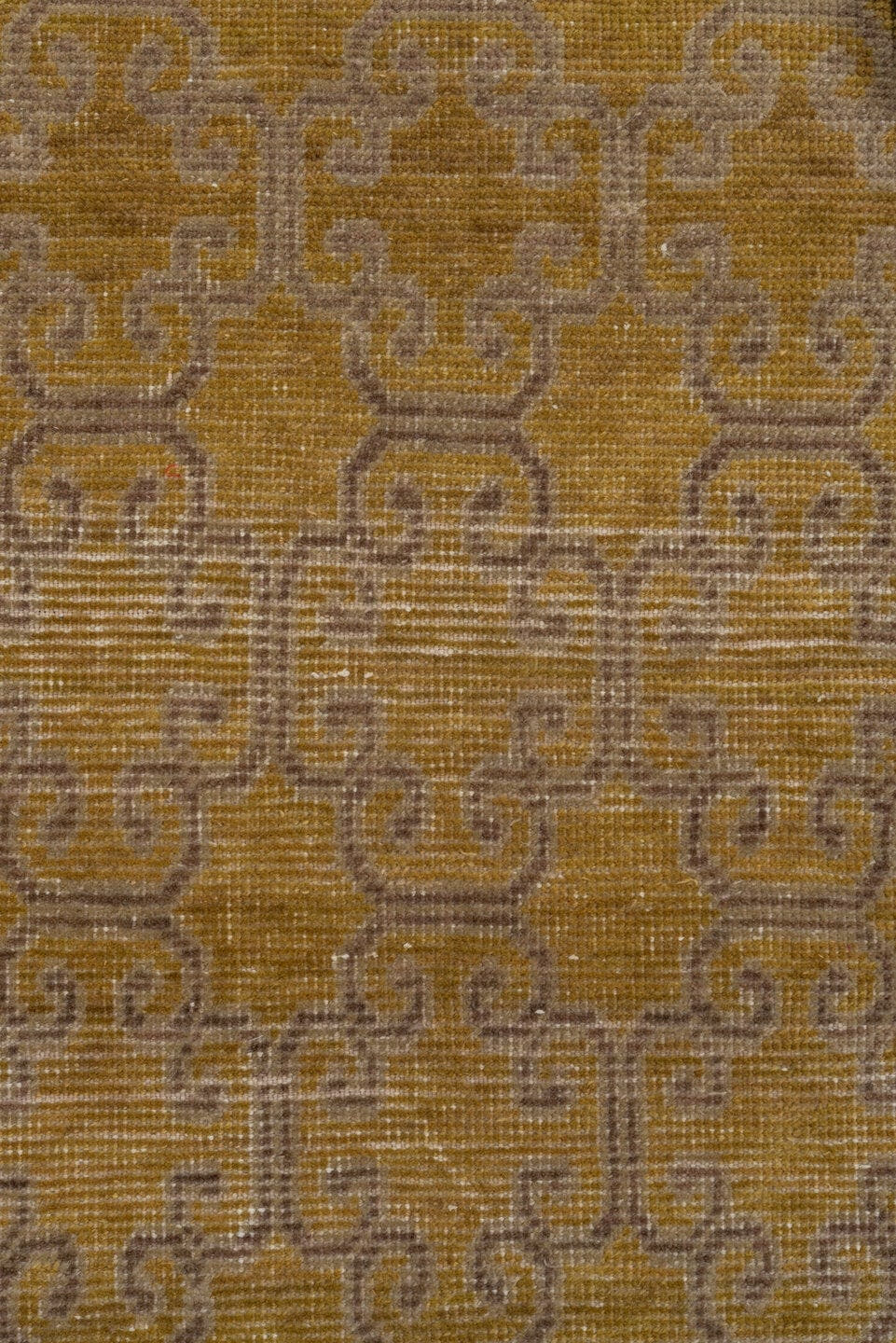 2' x 8' one-of-a-kind handmade antique Khotan runner rug. Color palette: gold, camel, taupe, ivory, beige, gray