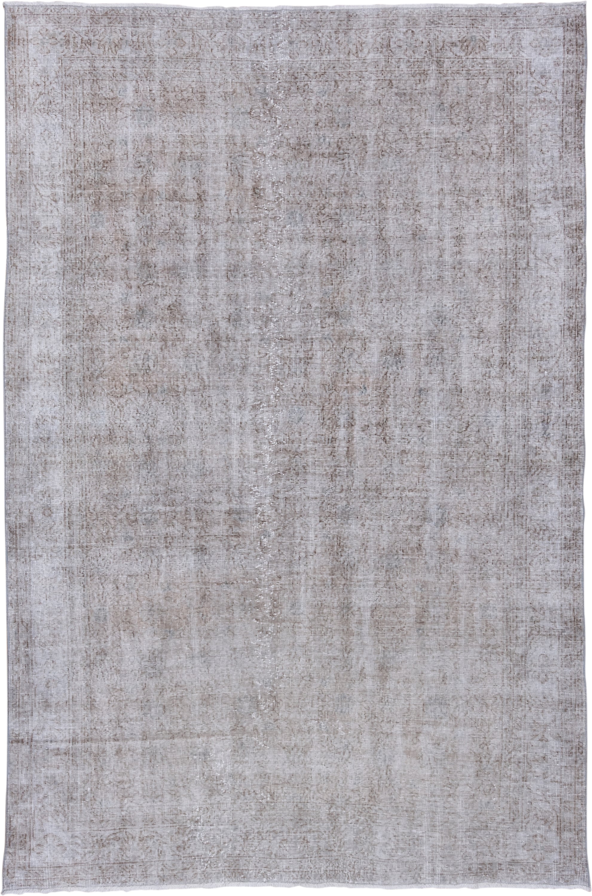 6' x 10' one-of-a-kind handmade vintage Sparta large size rug. Color palette: ivory, taupe, beige, stone, light gray, gray