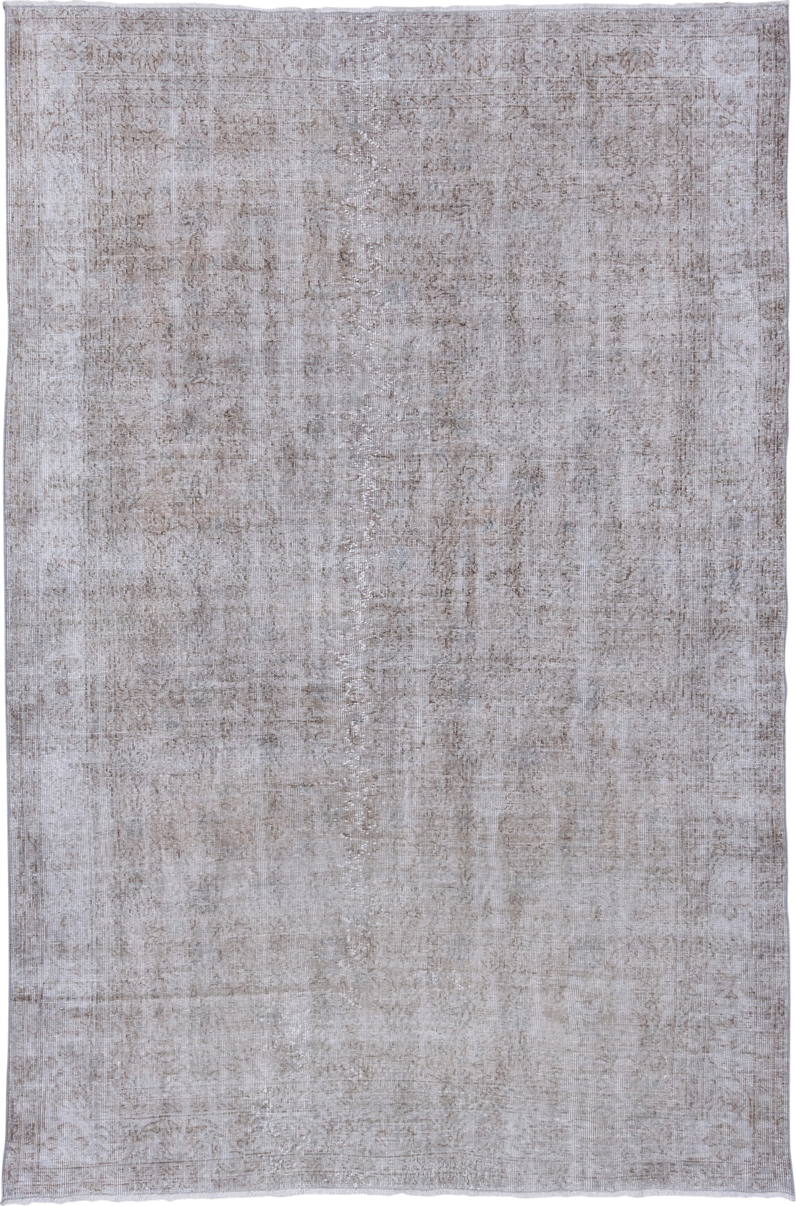6' x 10' one-of-a-kind handmade vintage Sparta large size rug. Color palette: dark gray, dim gray, gainsboro, gray