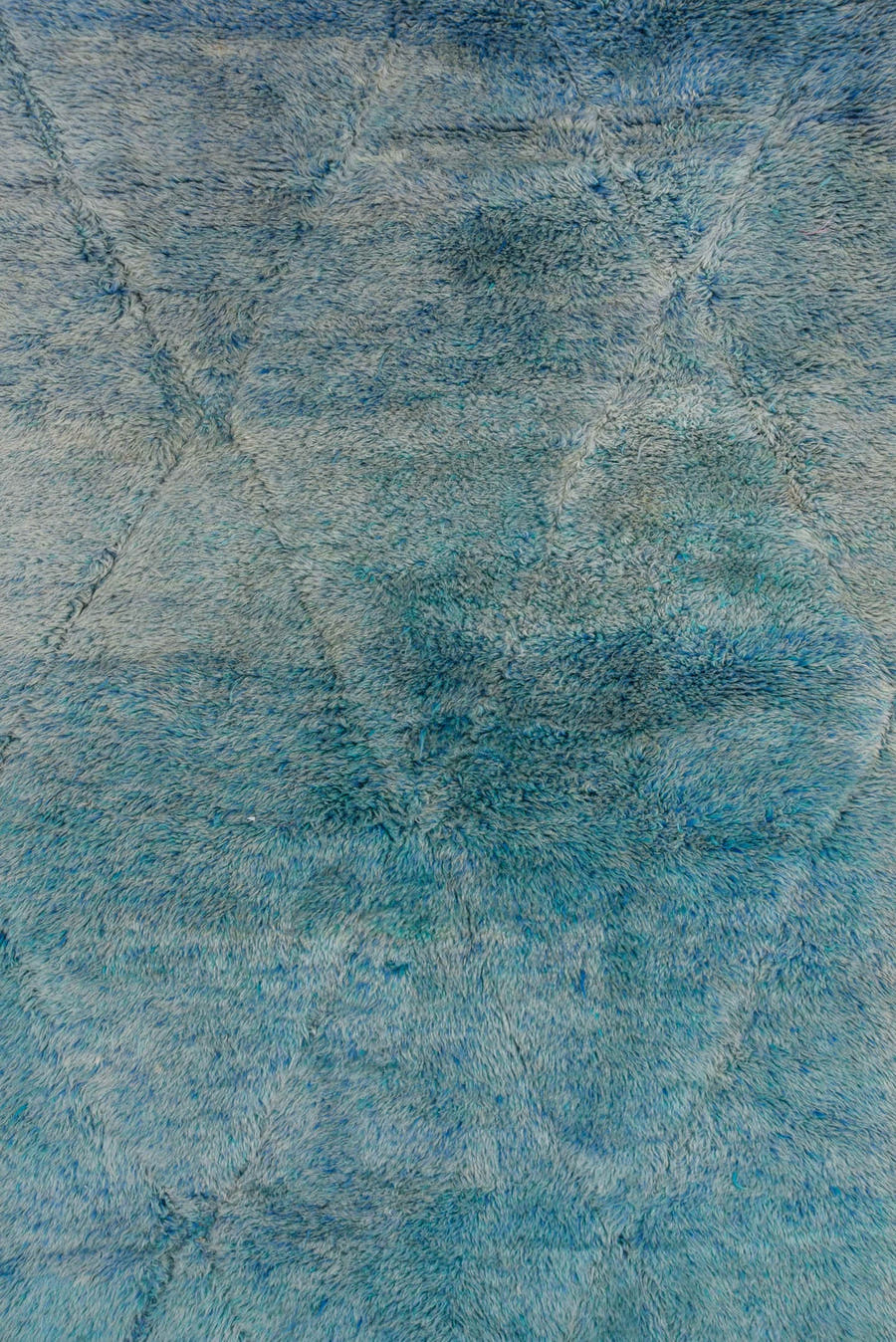 2' x 13' one-of-a-kind handmade vintage Moroccan runner rug. Color palette: aqua, sky blue, turquoise, ivory, teal