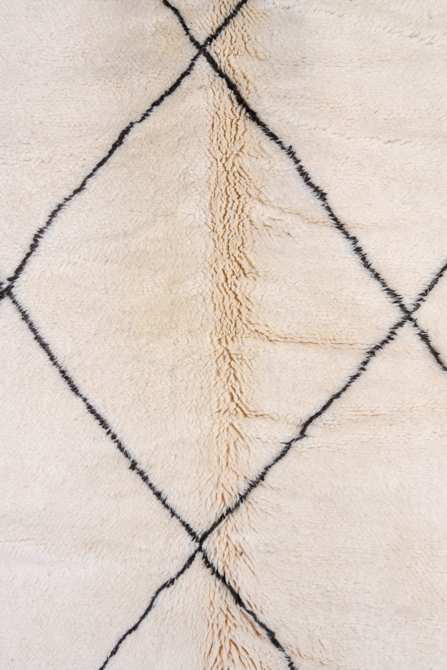 8' x 12' one-of-a-kind handmade vintage Moroccan large size rug. Color palette: ivory, charcoal, cream, taupe, gray, black