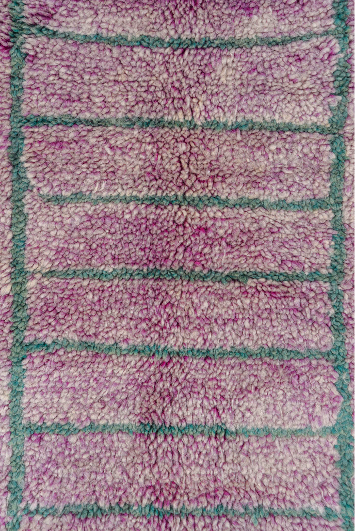 5' x 6' one-of-a-kind handmade vintage Moroccan rug. Color palette: brown, gray, light gray, pink, red