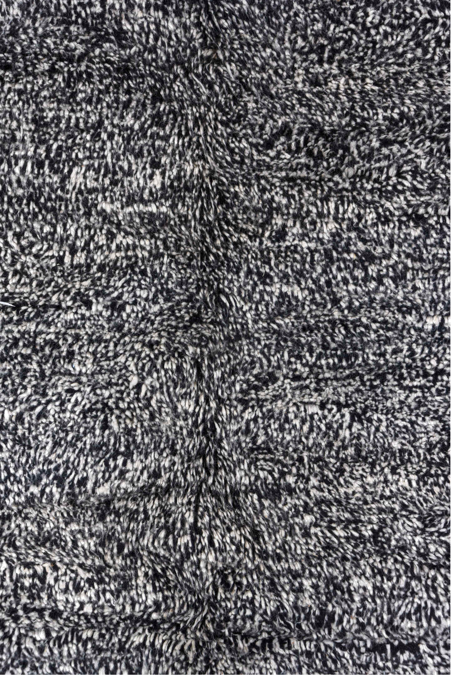 5' x 7' one-of-a-kind handmade vintage Moroccan rug. Color palette: black, charcoal, dark gray, dim gray, gainsboro, gray