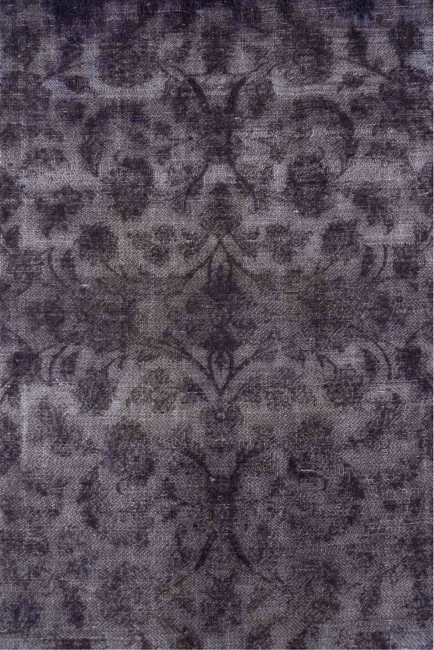 9' x 13' one-of-a-kind handmade vintage Sparta large size rug. Color palette: blue, gainsboro, gray, light gray, off-white