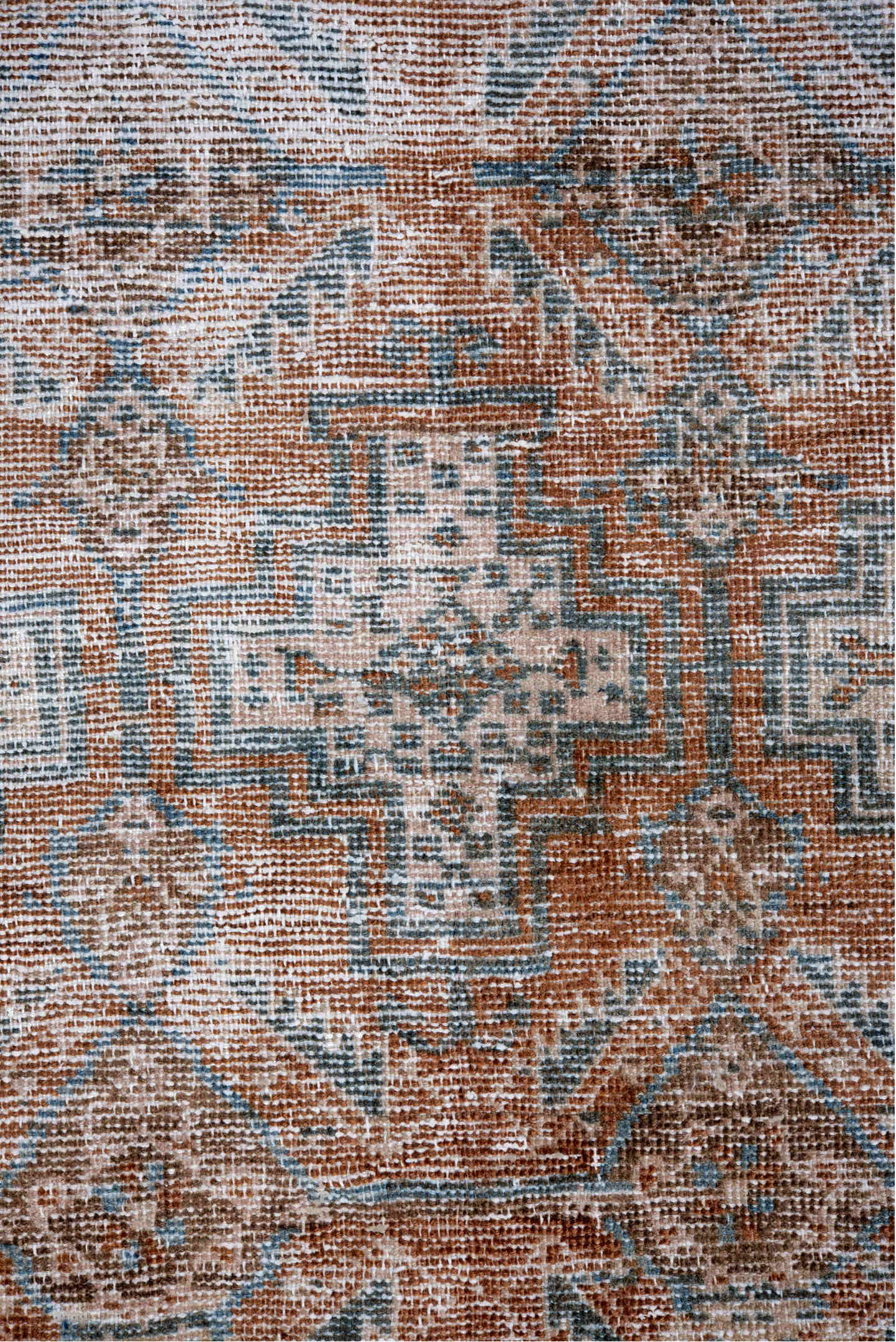 3' x 5' one-of-a-kind handmade vintage Afshar small size rug. Color palette: blue, brown, dark gray, dim gray, gray