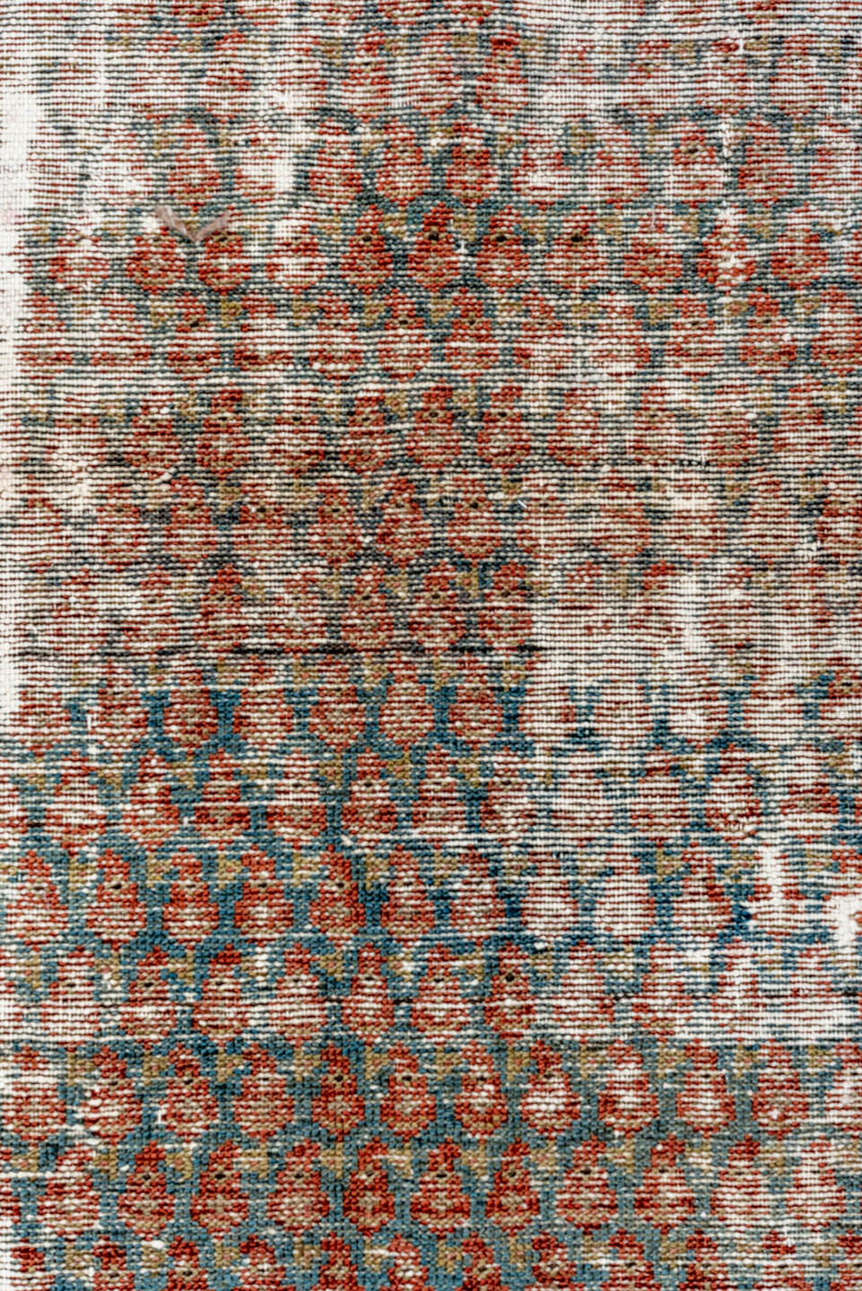 5' x 10' one-of-a-kind handmade antique Malayer runner rug. Color palette: ivory, rust, taupe, slate, camel, terracotta