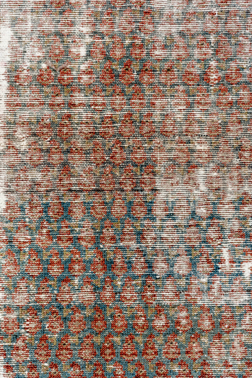 5' x 10' one-of-a-kind handmade antique Malayer runner rug. Color palette: ivory, rust, taupe, slate, camel, terracotta