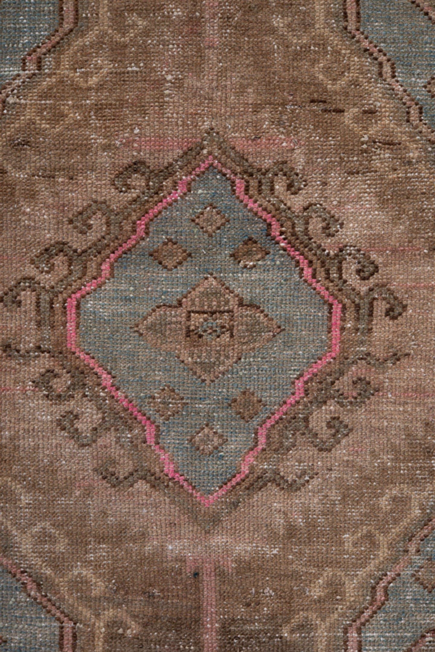 4' x 6' one-of-a-kind handmade antique Hamadan small size rug. Color palette: taupe, dusty rose, pale blue, brown, ivory