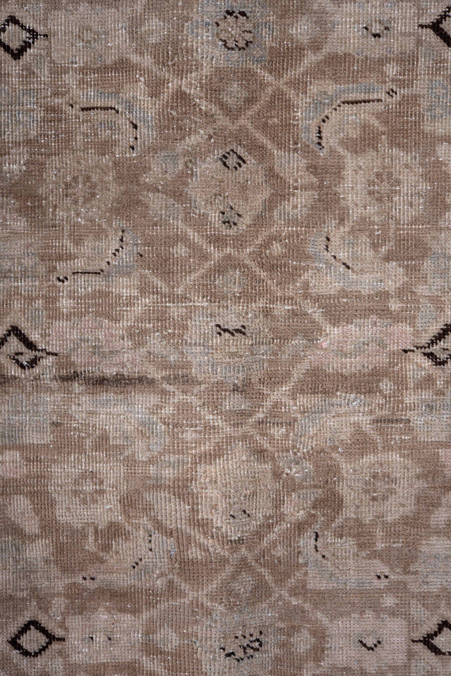 6' x 10' one-of-a-kind handmade antique Tabriz large size rug. Color palette: taupe, ivory, beige, camel, charcoal