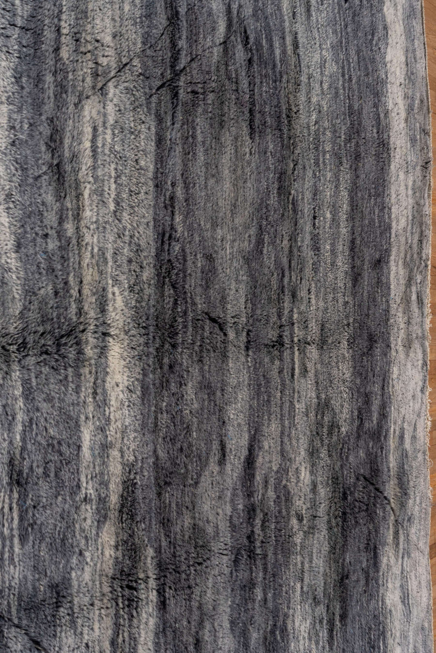 11' x 14' one-of-a-kind handmade vintage Moroccan oversize rug. Color palette: charcoal, gray, slate, ivory, black