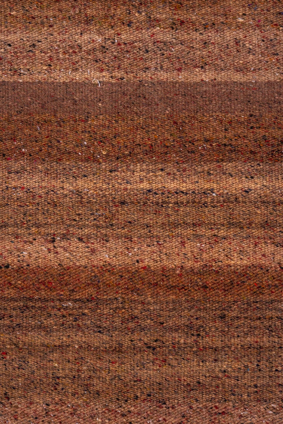 4' x 13' one-of-a-kind handmade antique Kilim runner rug. Color palette: brown, taupe, camel, rose, mahogany, beige, gray