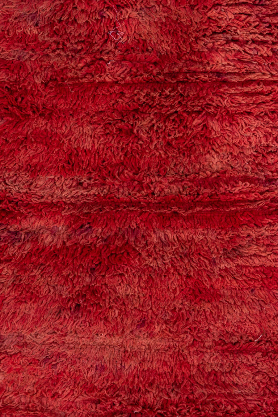 3' x 8' one-of-a-kind handmade vintage Moroccan runner rug. Color palette: red, crimson, rose, terra cotta, pink, terracotta