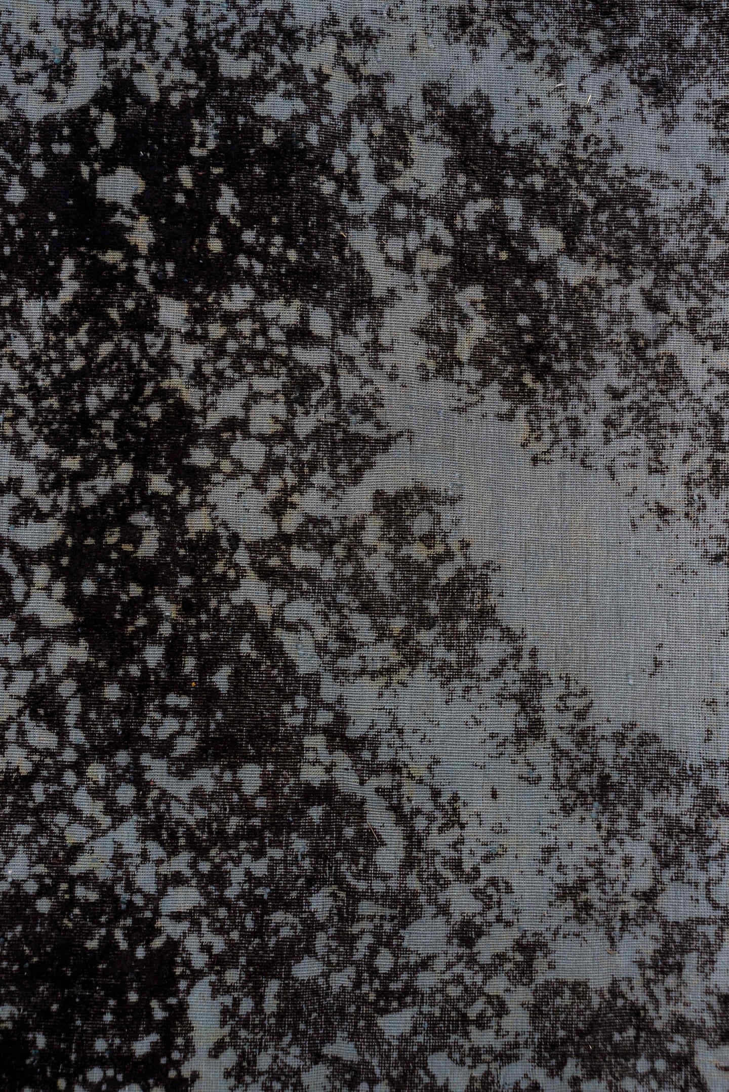 6' x 9' one-of-a-kind handmade vintage Overdyed medium size rug. Color palette: charcoal, slate, ice blue, silver, gray