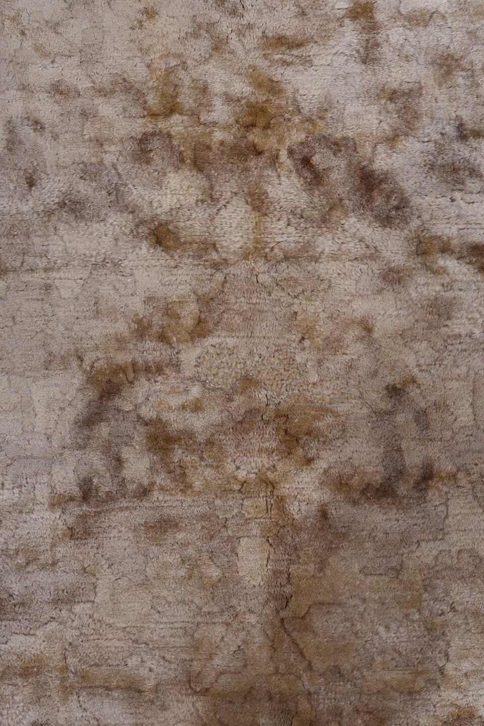 9' x 11' one-of-a-kind handmade antique Hooked large size rug. Color palette: ivory, taupe, beige, camel, brown, gray