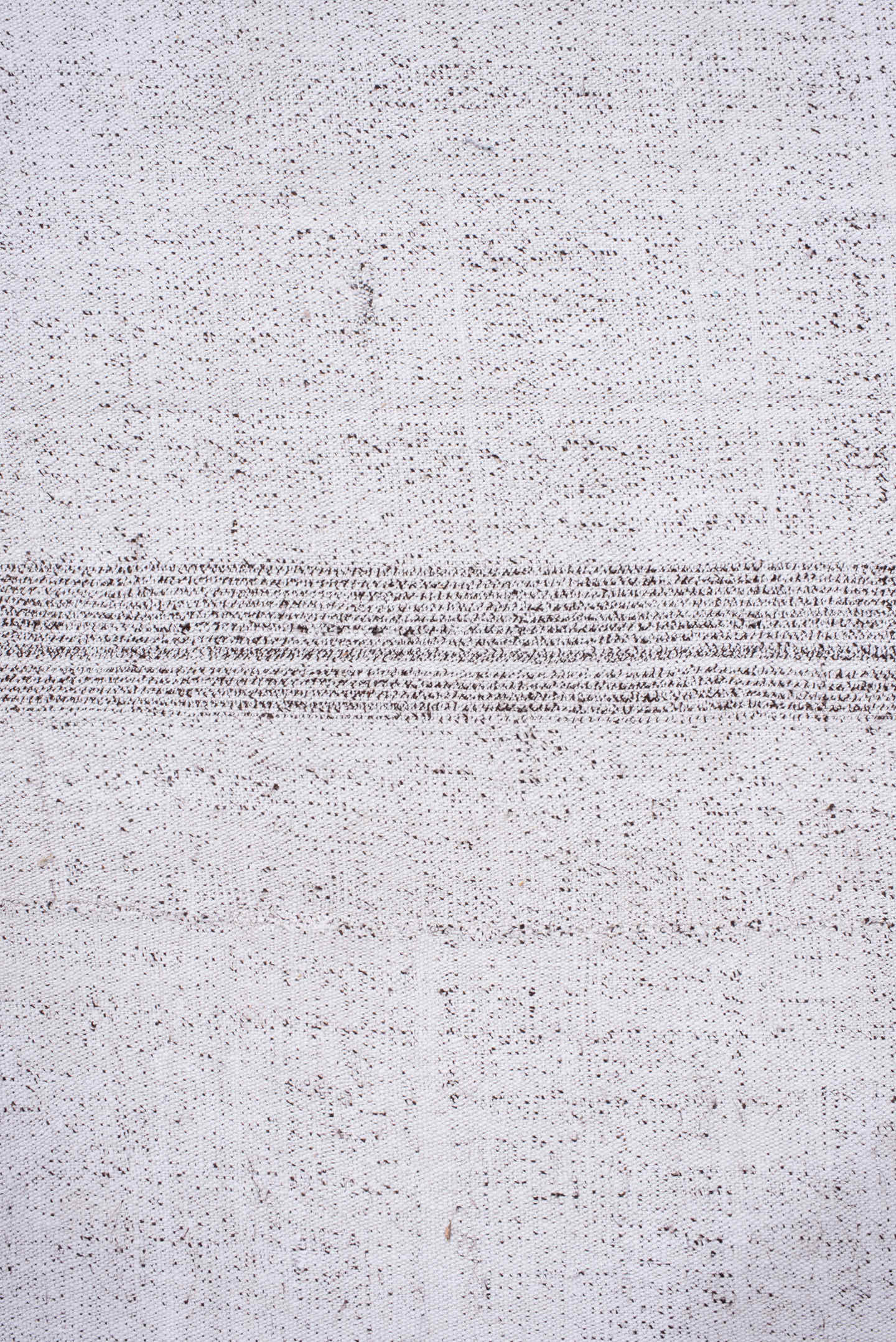 10' x 15' one-of-a-kind handmade antique Flatweave rug. Color palette: ivory, taupe, beige, pale gray, gray, light gray