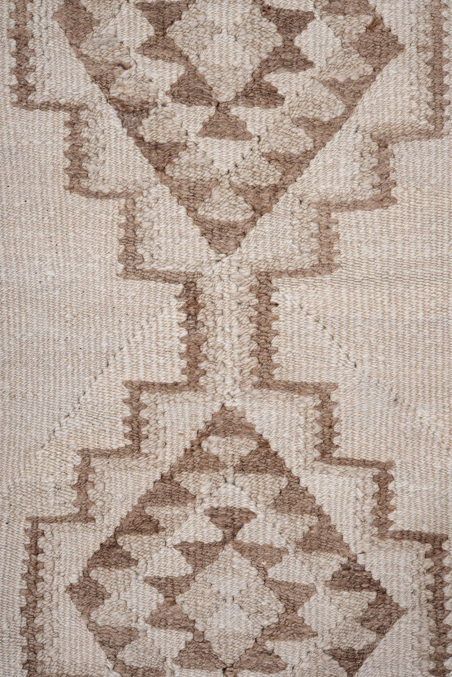 3' x 11' one-of-a-kind handmade antique Kilim runner rug. Color palette: ivory, taupe, beige, sand, gray
