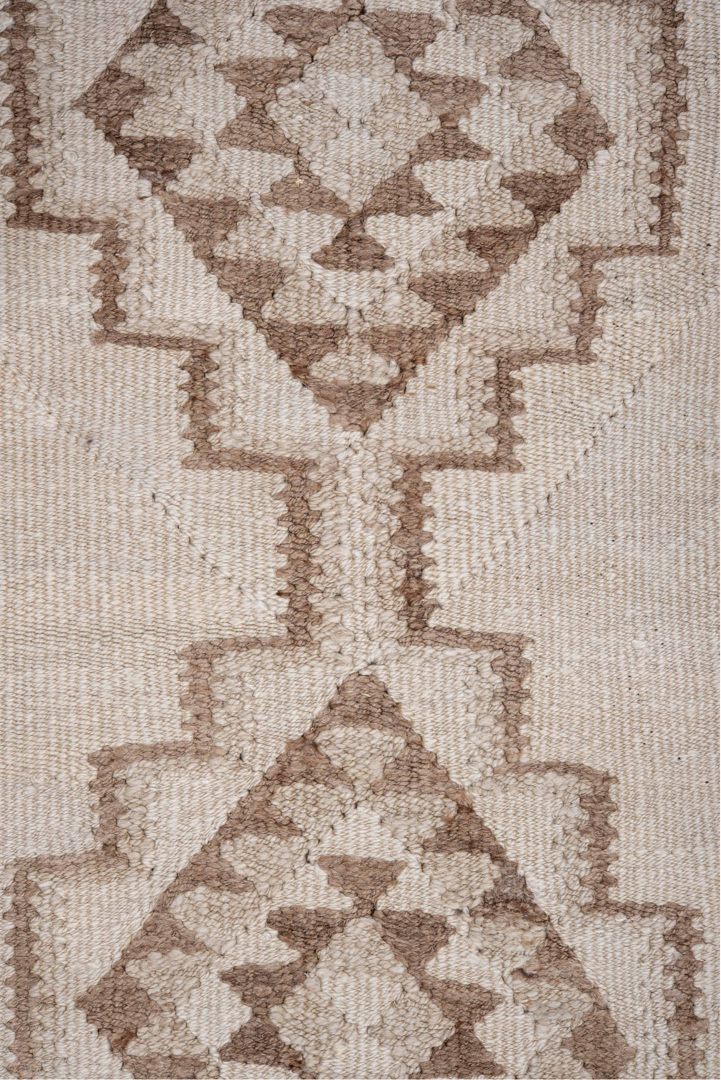 3' x 11' one-of-a-kind handmade antique Kilim runner rug. Color palette: ivory, taupe, beige, sand, gray